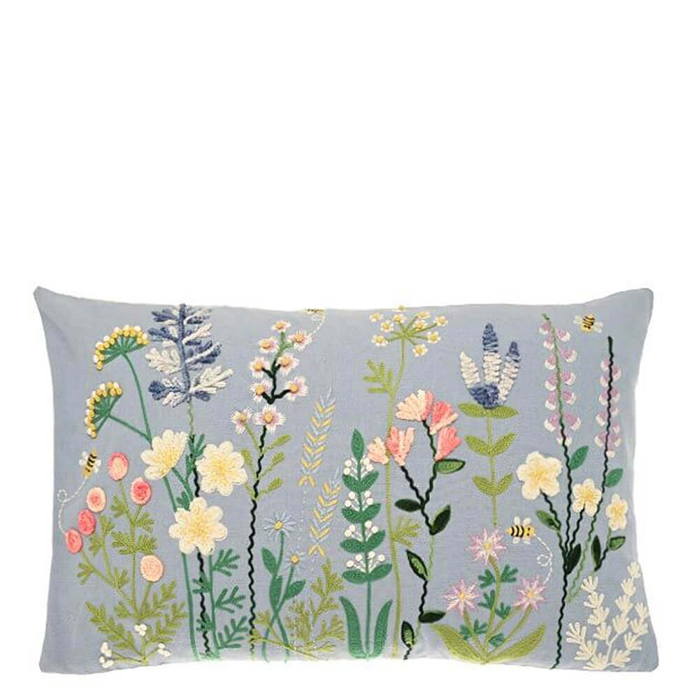 Walton & Co Embroidered Meadow Cushion